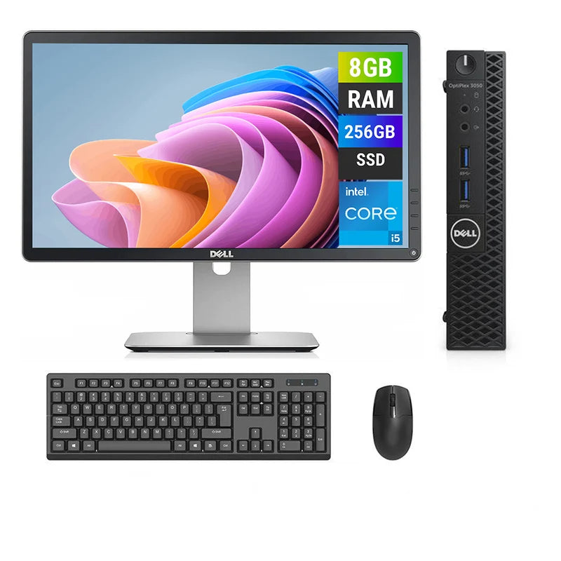 DELL OPTIPLEX 3050 MINI PC - I5 7TH GEN - 8GB DDR4 - 256GB SSD - 23INCH