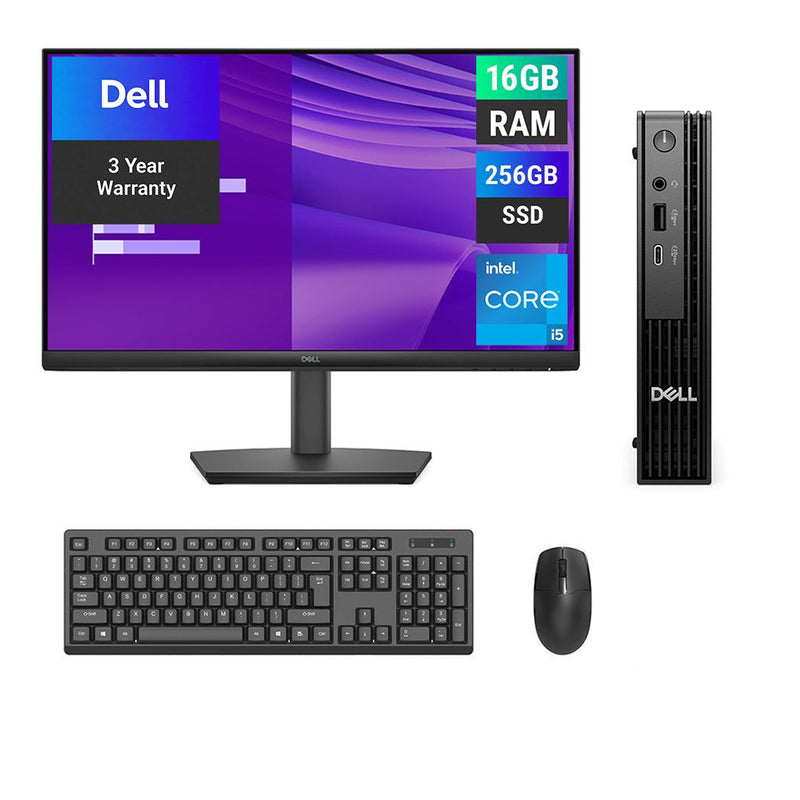DELL PRO MICRO QCM1250 MINI PC - I5 14TH GEN - 16GB DDR5 - 256GB SSD - DELL PRO 24 E2425HSM - 23.8INCH - COMPUTER SET - UNBOXED